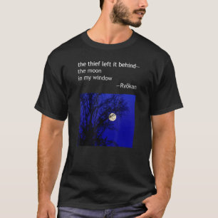 T-shirt Ryokan Ryokwan Haiku Poem Thief Laissé Derrière Lu