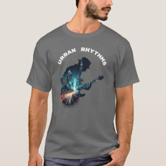 T-shirt Rythmes urbains - Chemise de musique de guitare Ci