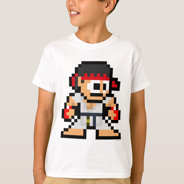 T-shirt Ryu à 8 bits (Devant)