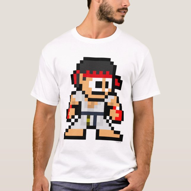 T-shirt Ryu à 8 bits (Devant)