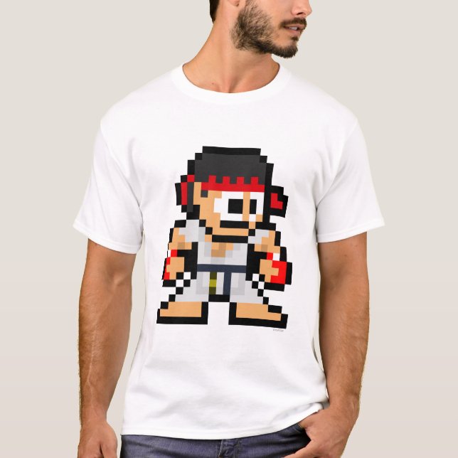 T-shirt Ryu à 8 bits (Devant)