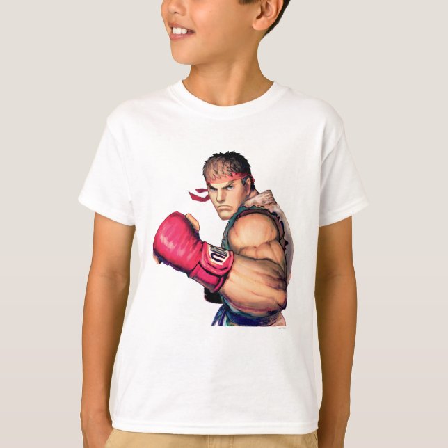 T-shirt Ryu avec poing levé (Devant)