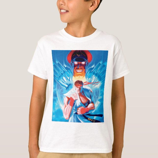 T-shirt Ryu contre Bison (Devant)