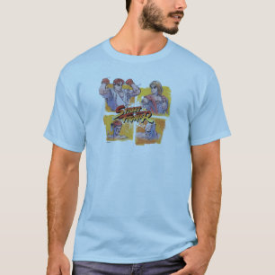 T-shirt Ryu contre Ken et Adon contre Sagat