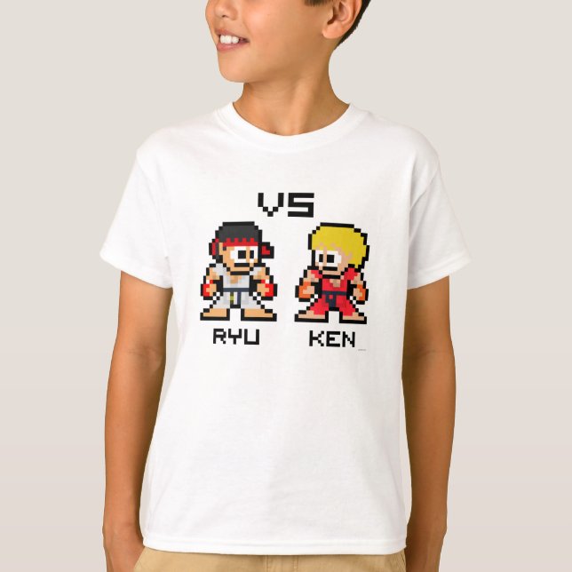 T-shirt Ryu VS Ken 8 bits (Devant)