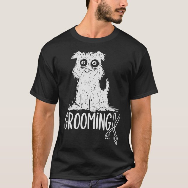T-shirt S2 Chien Grooming Chien Groomer (100) (Devant)