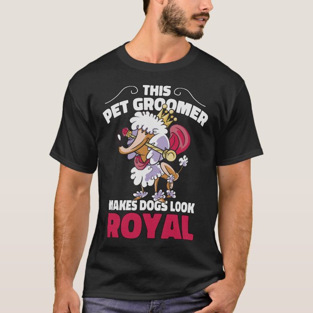 T-shirt S2 Chien Grooming Chien Groomer (105) (Devant)