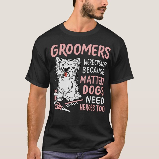 T-shirt S2 Chien Grooming Chien Groomer (111) (Devant)