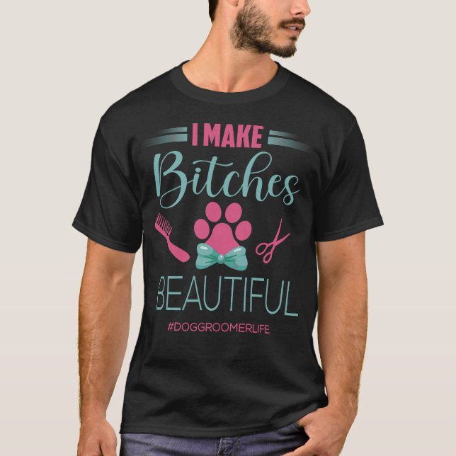 T-shirt S2 Chien Grooming Chien Groomer (119) (Devant)