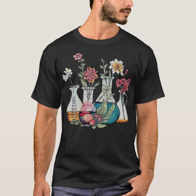 T-shirt S2 Expérience en laboratoire de chimie chimique (4 (Devant)