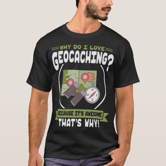 T-shirt S2 Geocaching Geocache Geocacher (61) (Devant)
