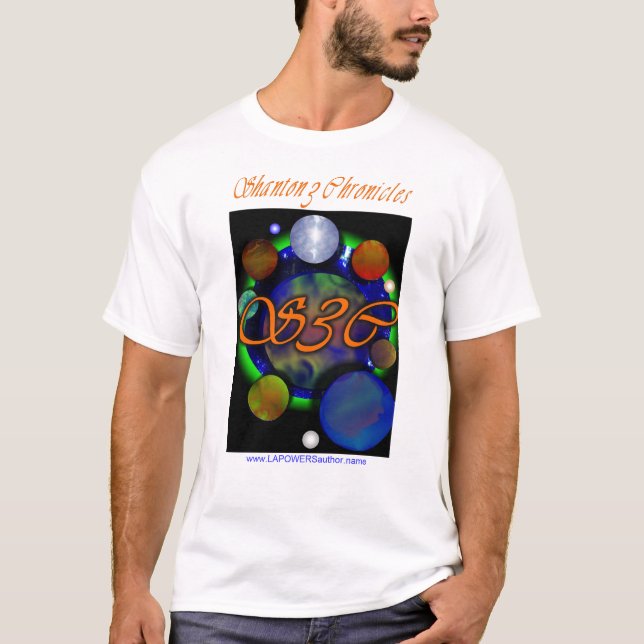T-shirt S3Cplanets8, texte de S3C, www.LAPOWERSauthor.na (Devant)