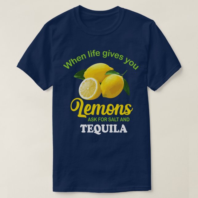 T-shirt S Demander Du Sel Tequila Du Citron Drôle (Design devant)