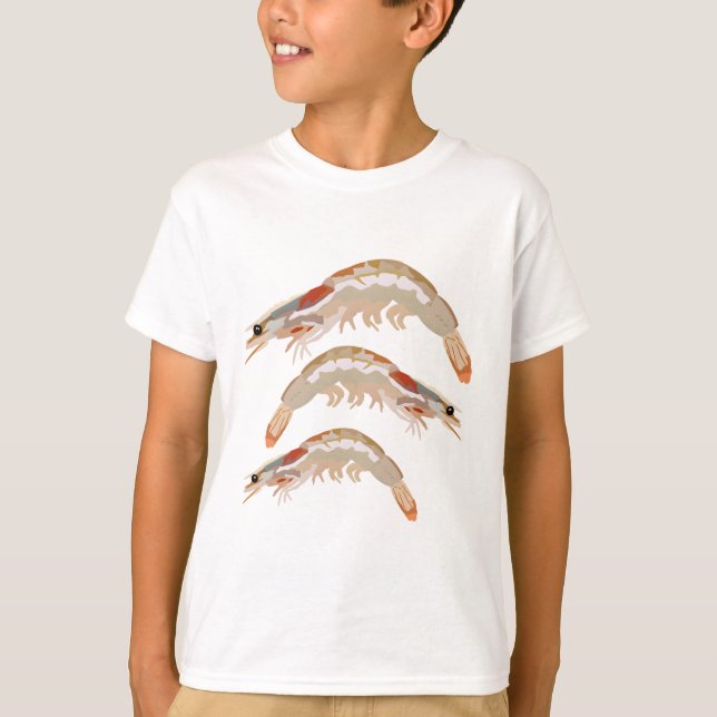 T-shirt S est pour crevettes (Devant)