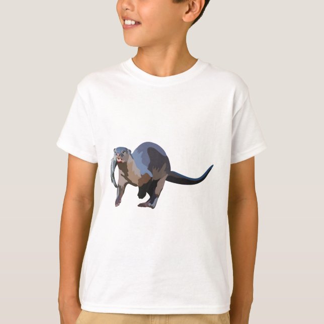 T-shirt S est pour Otter à revêtement lisse (Devant)