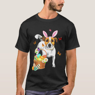 T-shirt S Jack Russell Lapin Oreille Avec Oeufs Costume Pâ