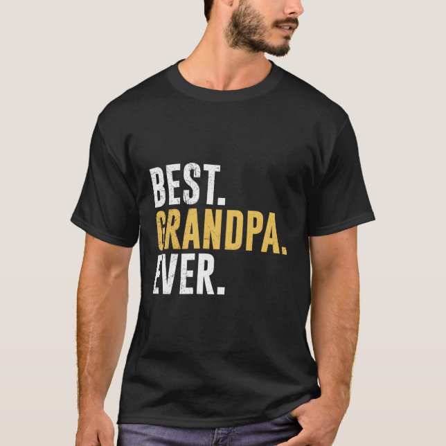T-shirt S Meilleure Fête des pères jamais grand-père (Devant)