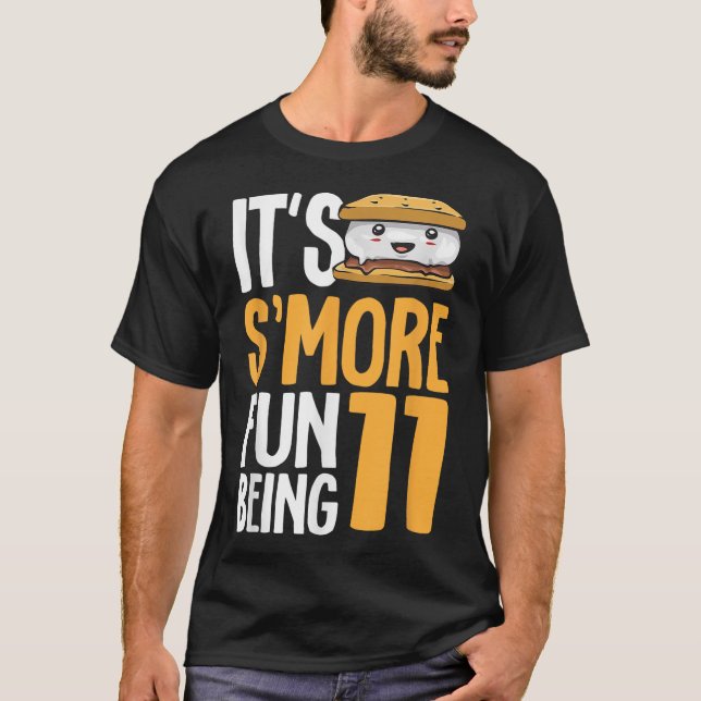 T-shirt S’more Campfire 11th Birthday Marshmallow Camping  (Devant)