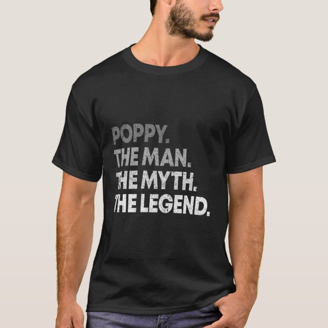 T-shirt S Poppy Le Mythe La Légende Pour Grand-Père (Devant)