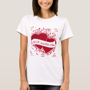T-shirt S.W.A.K. Scellé Avec Un Baiser ! Cœurs rouges