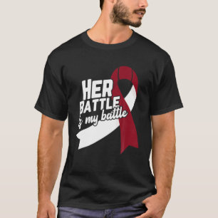 T-shirt Sa Bataille Est Ma Tête De Bataille Et Le Cancer
