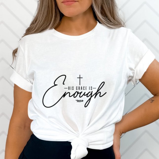 T-shirt Sa Grâce Est Suffisamment-Message Positif- Chrétie (Créateur téléchargé)