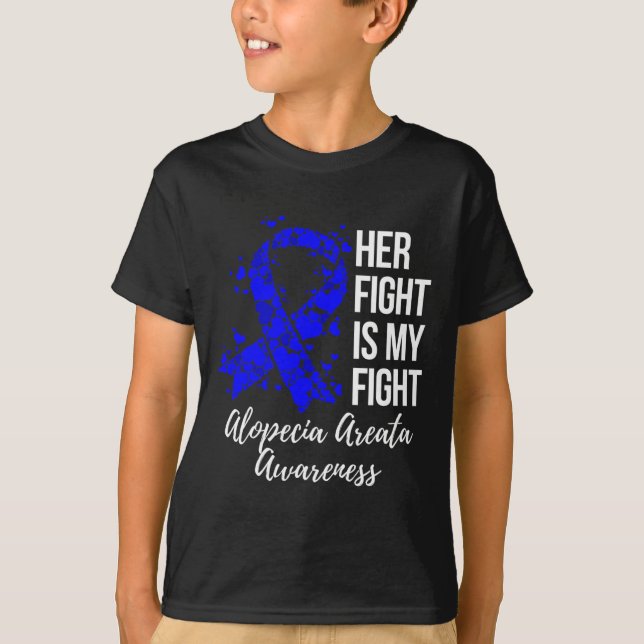 T-shirt Sa Lutte Est Ma Lutte Alopecia Areata Sensibilisat (Devant)
