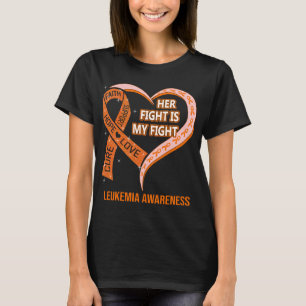 T-shirt Sa Lutte Est Ma Lutte Contre La Leucémie