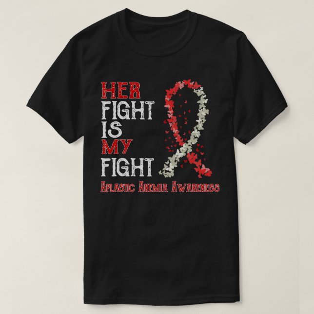 T-shirt Sa Lutte Est Ma Lutte Contre L'Anémie Aplastique (Design devant)