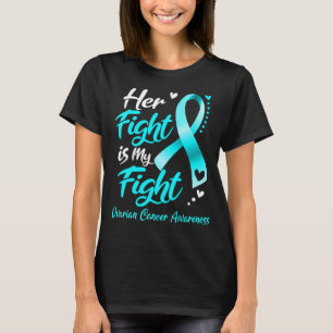 T-shirt Sa Lutte Est Ma Lutte Contre Le CANCER OVARIEN SEN