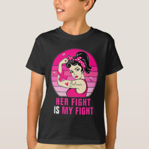 T-shirt Sa Lutte Est Ma Lutte Rosie Riveter Cancer Du Sein