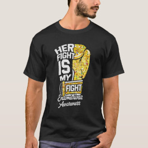 T-shirt Sa Lutte Est Mon Combat Boxe Gant Endometriose A