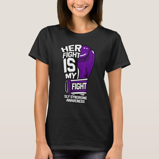 T-shirt Sa Lutte Est Mon Combat Sly Syndrome De Sensibilis (Devant)