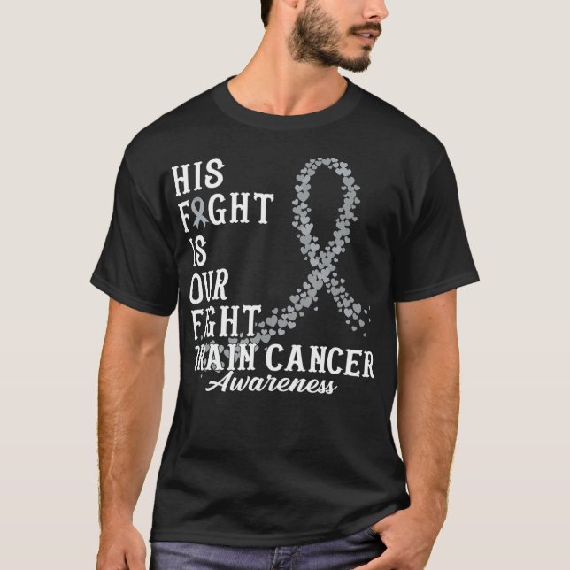 T-shirt Sa Lutte Est Notre Jour De Lutte Contre Le Cancer  (Devant)