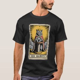 T-shirt Sa Majesté Mystique Cartomancie Chat Griffoir