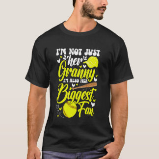 T-shirt Sa plus grande fan de softball, grand-mère de soft