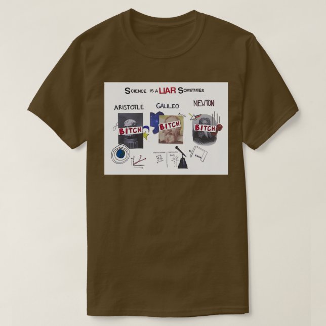 T-shirt sa science toujours ensoleillée est un menteur  (Design devant)