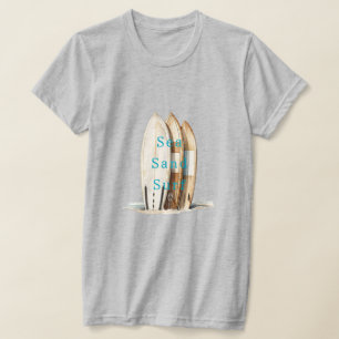 T-shirt Sable de mer Surf Beach Surfboards