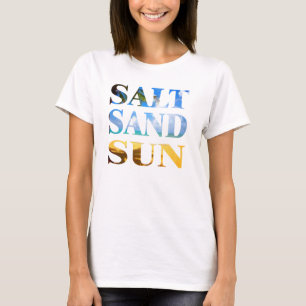 T-shirt sable de sel soleil d'été plage design