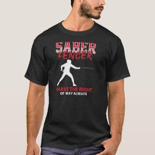 T-shirt Sabre Fencer Entraîneur Combat Sport Swordmashi