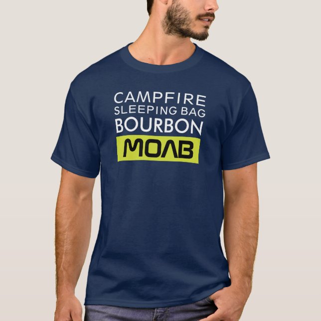 T-shirt Sac de couchage de feu de camp Bourbon Moab (Devant)