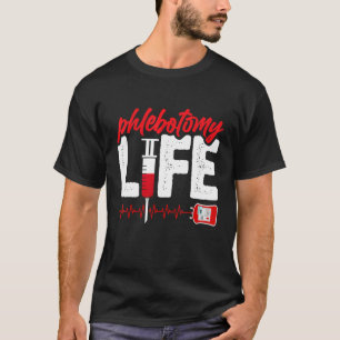T-shirt Sac de sang Phlebotomie Vie Phlebotomiste Hommes F