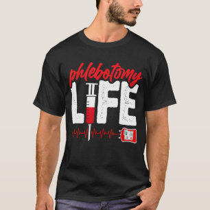 T-shirt Sac de sang Phlebotomie Vie Phlebotomiste Hommes F