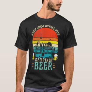 T-shirt Sachez ce qui rime avec la bière de camping graphi