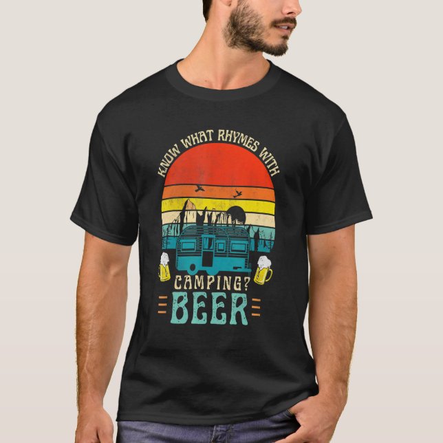 T-shirt Sachez Ce Qui Se Rend Avec Camping Bière Alcool Gr (Devant)