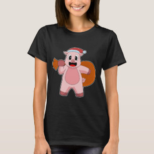 T-shirt Sacoche de Noël de porc