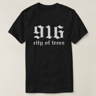 T-shirt Sacramento 916 Ville D'Arbres Californie Du Nord