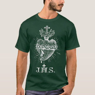 T-shirt Sacré Coeur de Jésus Christ Vintage catholique