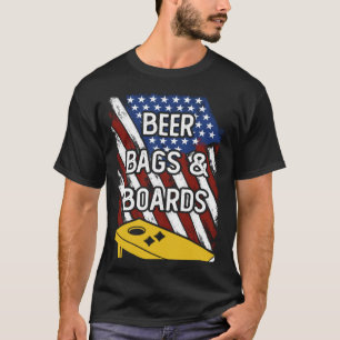 T-shirt Sacs Et Cartes À Bières American Cornhole Player U