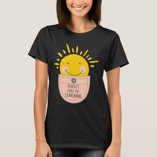 T-shirt Sacs pleins de soleil joie joyeux sourire soleil (Devant)